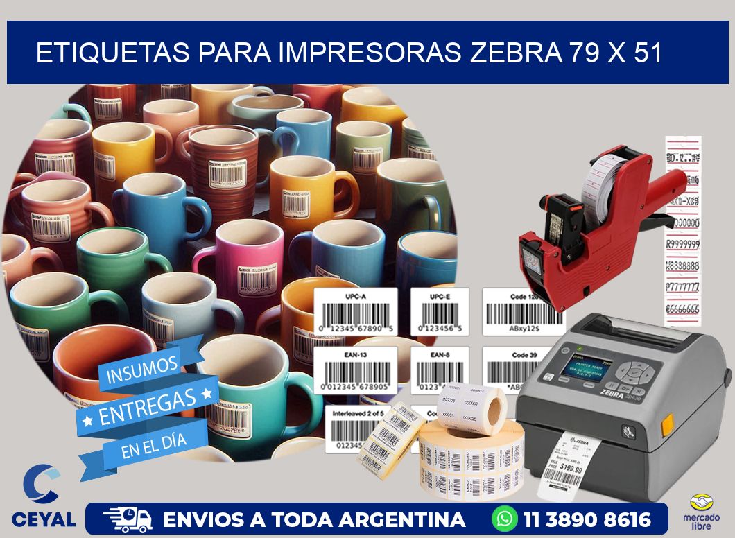etiquetas para impresoras zebra 79 x 51