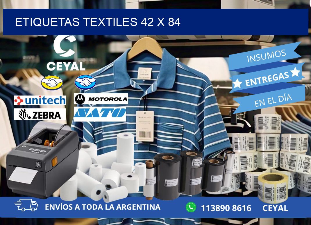 etiquetas textiles 42 x 84
