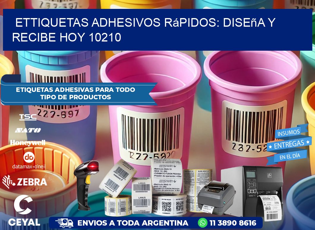 ettiquetas Adhesivos Rápidos: Diseña y Recibe Hoy 10210
