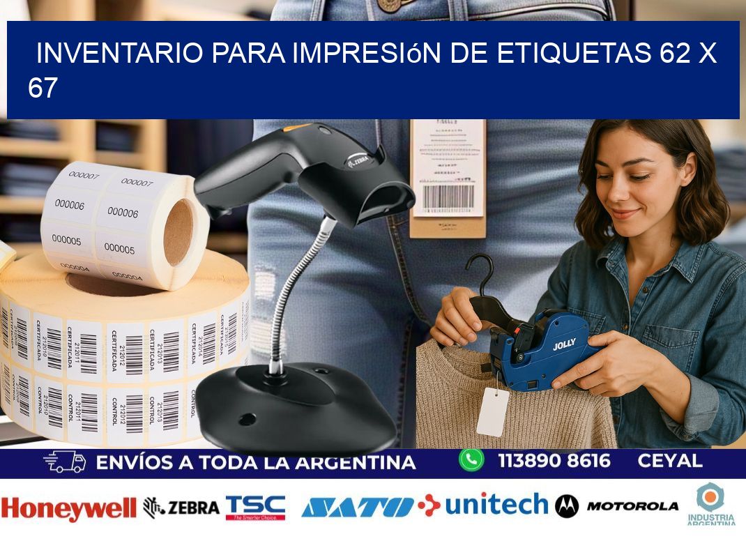 inventario para impresión de etiquetas 62 x 67