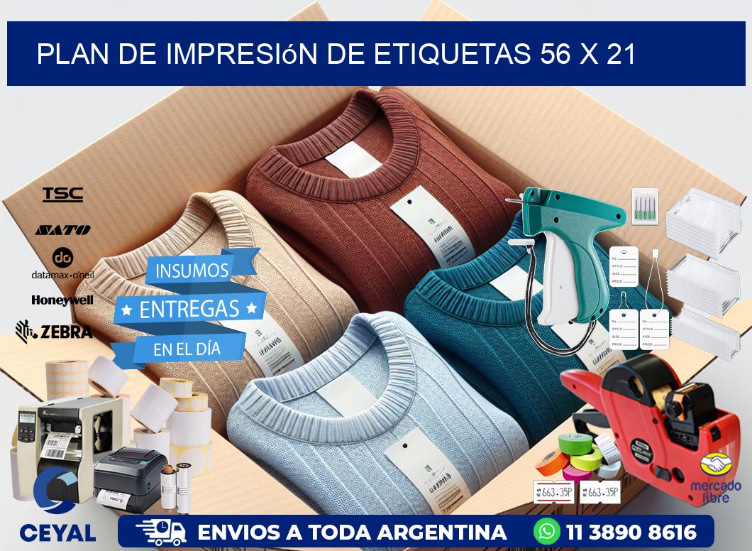 plan de impresión de etiquetas 56 x 21