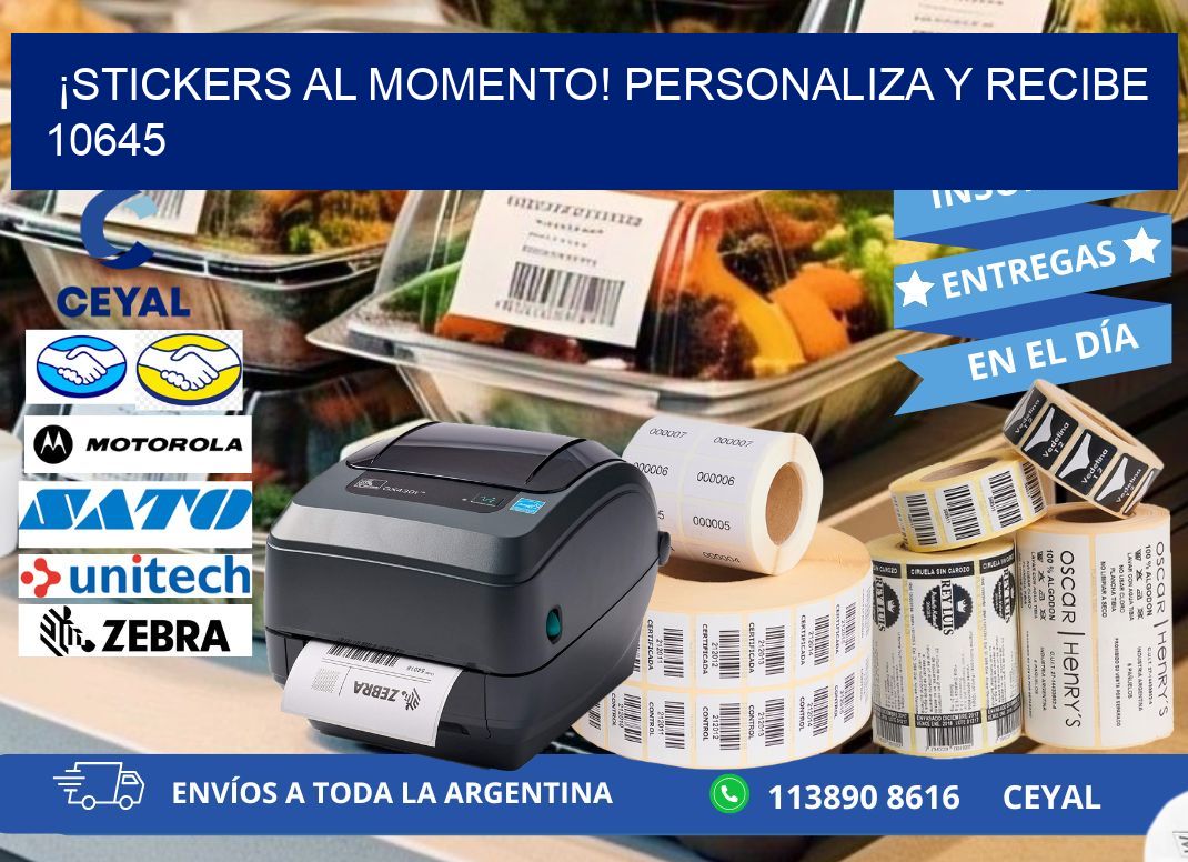 ¡Stickers al Momento! Personaliza y Recibe 10645