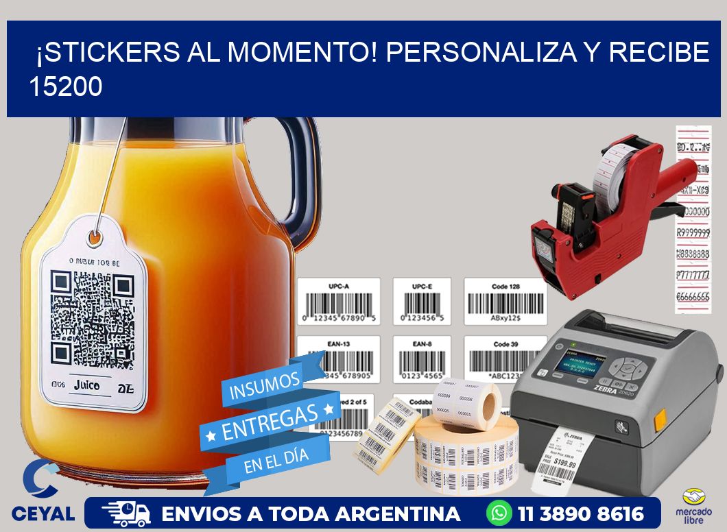 ¡Stickers al Momento! Personaliza y Recibe 15200