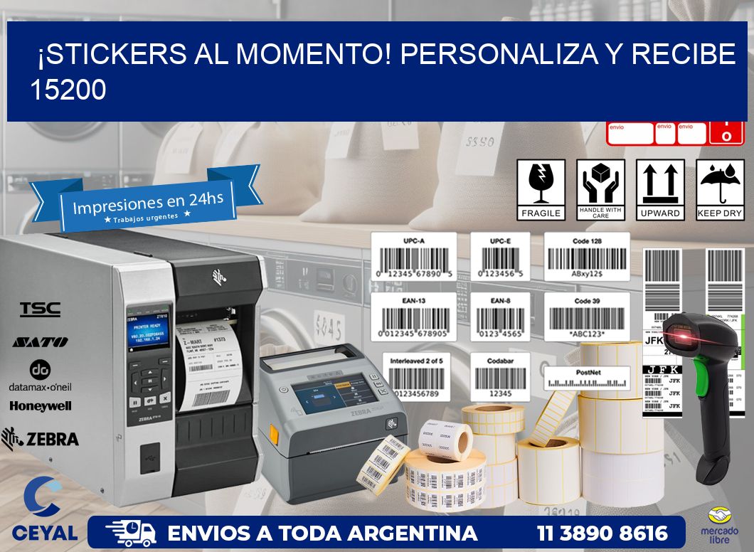 ¡Stickers al Momento! Personaliza y Recibe 15200