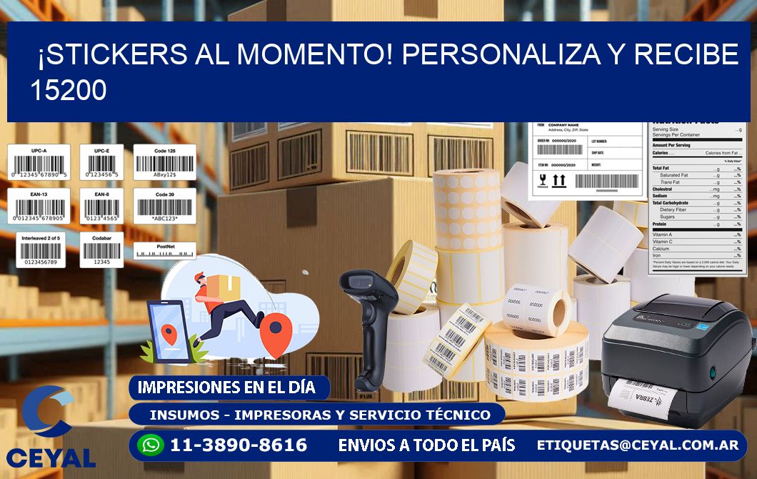 ¡Stickers al Momento! Personaliza y Recibe 15200