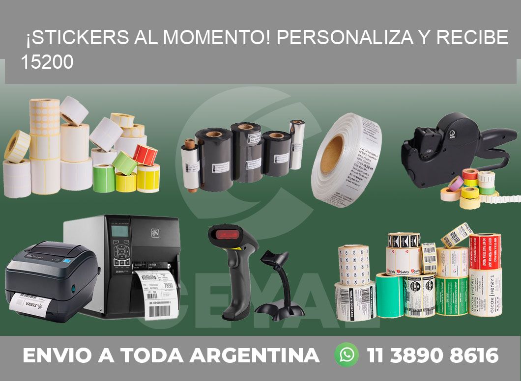 ¡Stickers al Momento! Personaliza y Recibe 15200