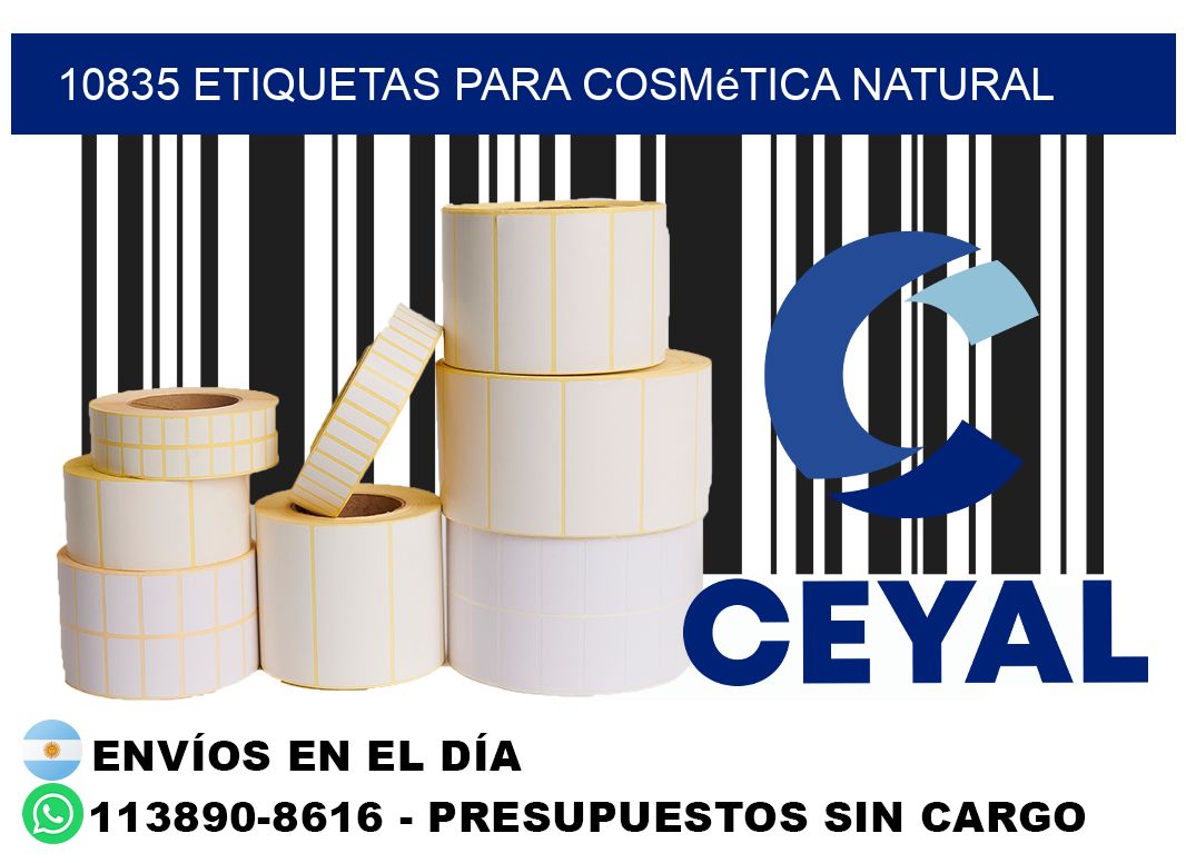 10835 Etiquetas para cosmética natural