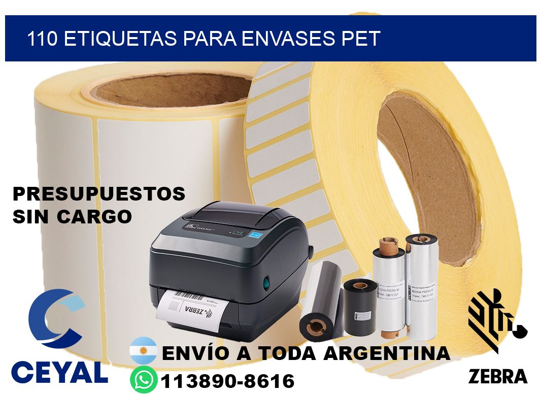 110 Etiquetas para envases PET
