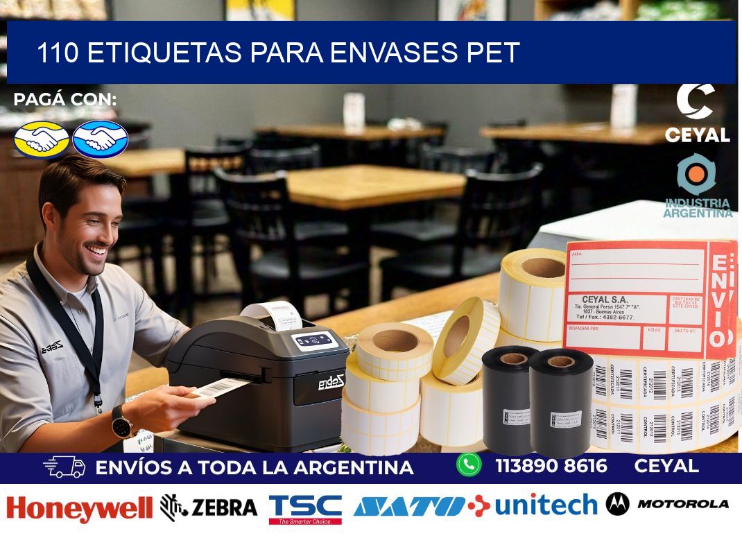 110 Etiquetas para envases PET