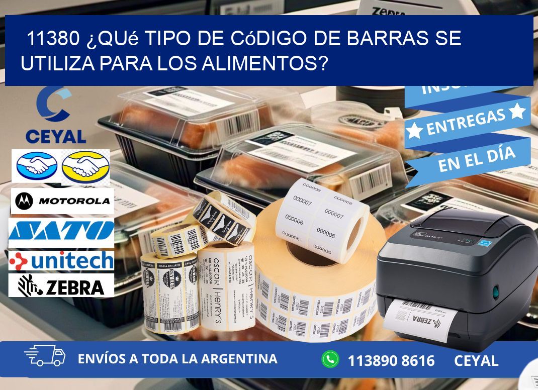 11380 ¿Qué tipo de código de barras se utiliza para los alimentos?