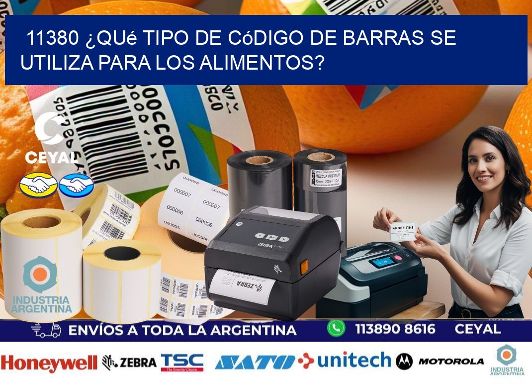 11380 ¿Qué tipo de código de barras se utiliza para los alimentos?
