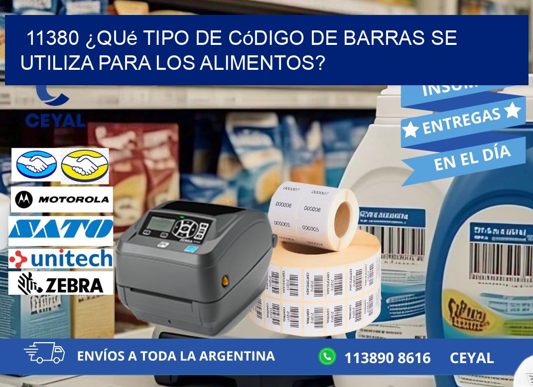 11380 ¿Qué tipo de código de barras se utiliza para los alimentos?