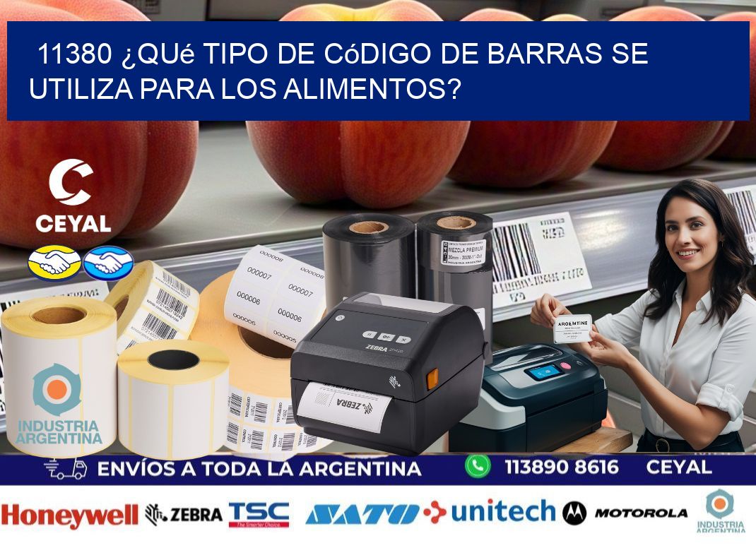 11380 ¿Qué tipo de código de barras se utiliza para los alimentos?