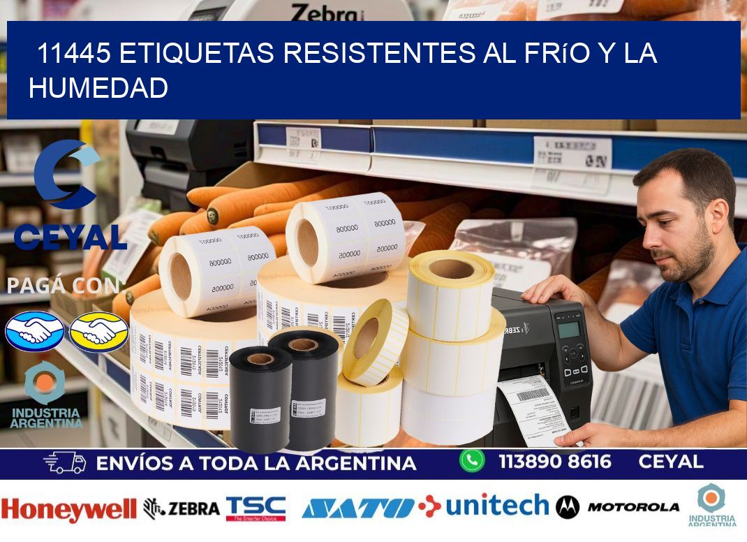 11445 Etiquetas resistentes al frío y la humedad