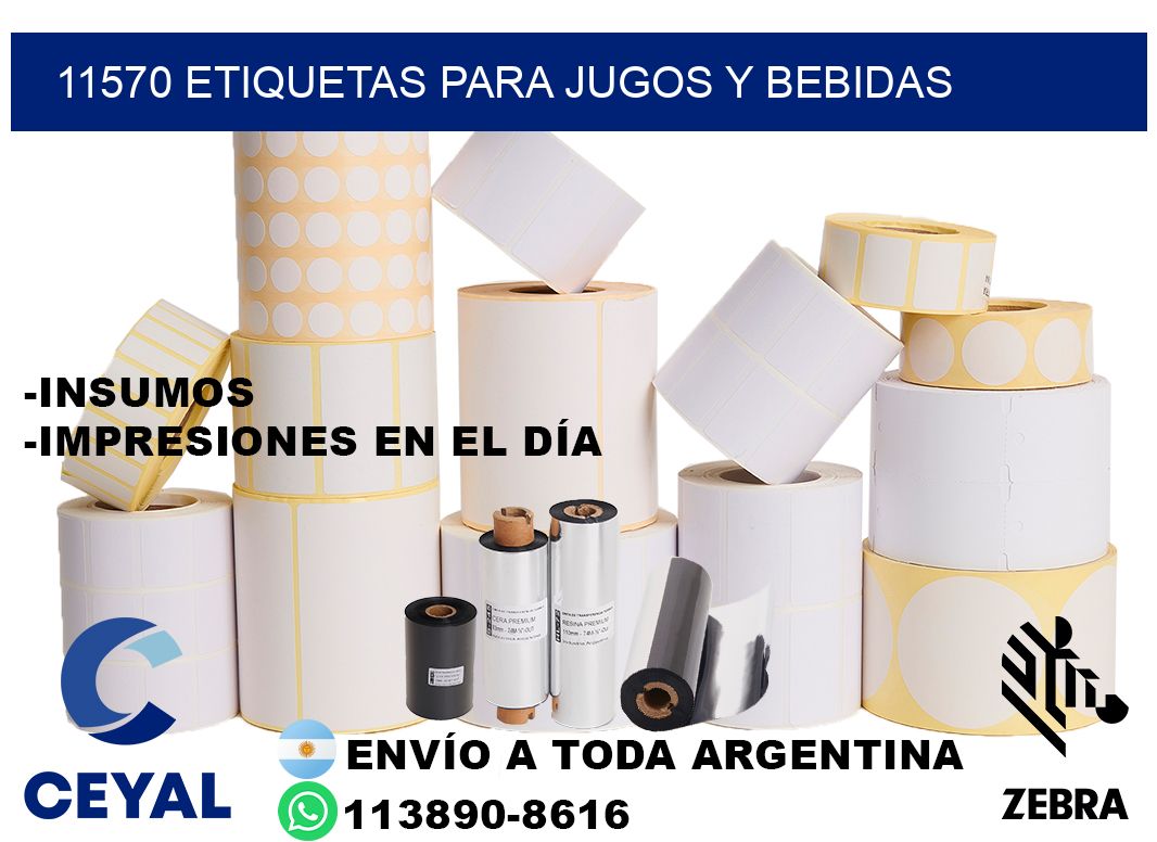 11570 Etiquetas para jugos y bebidas
