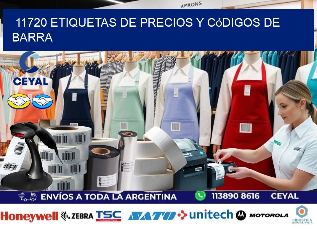 11720 Etiquetas de precios y códigos de barra