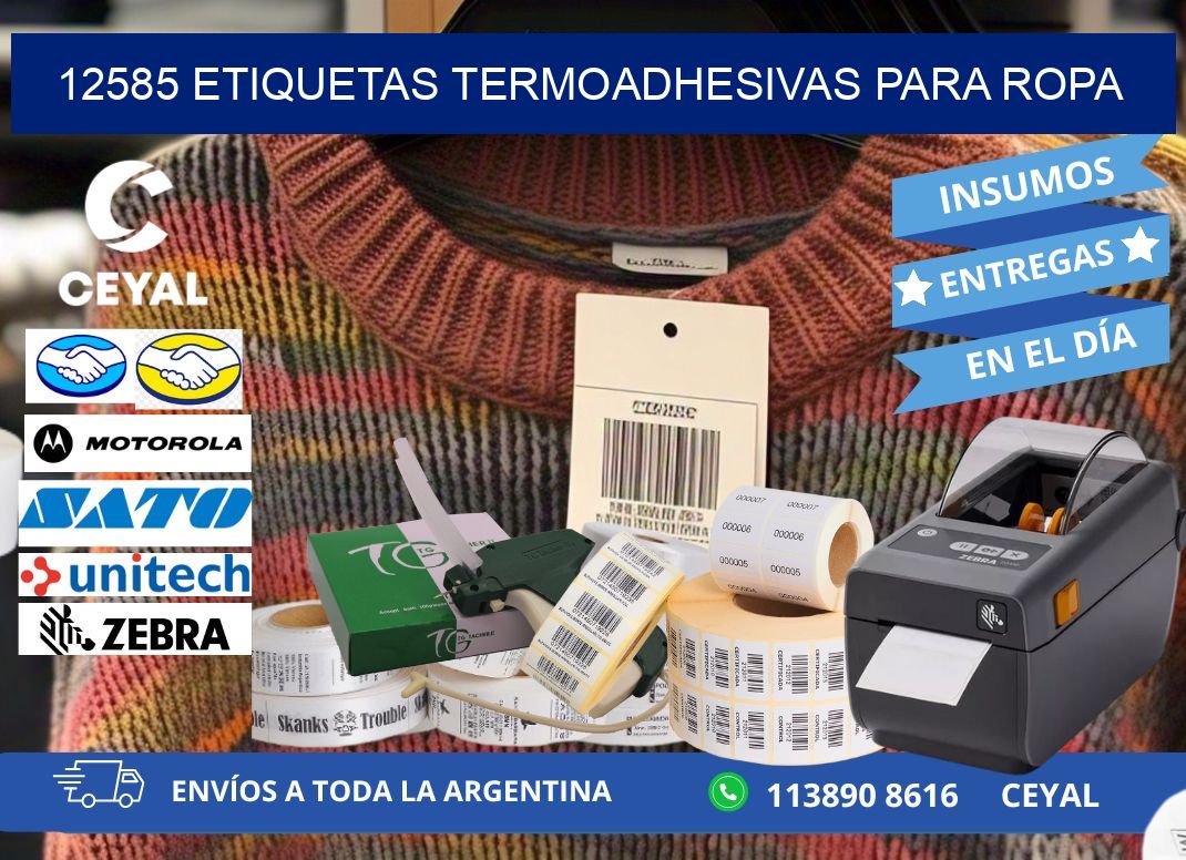 12585 Etiquetas termoadhesivas para ropa