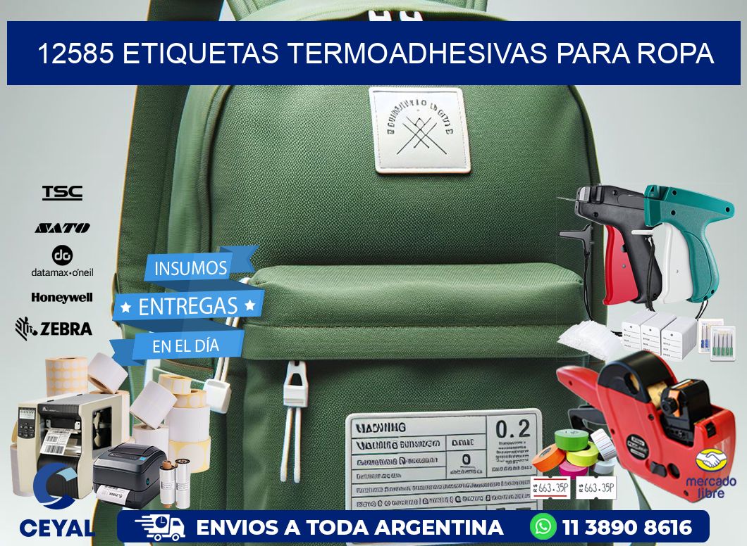 12585 Etiquetas termoadhesivas para ropa