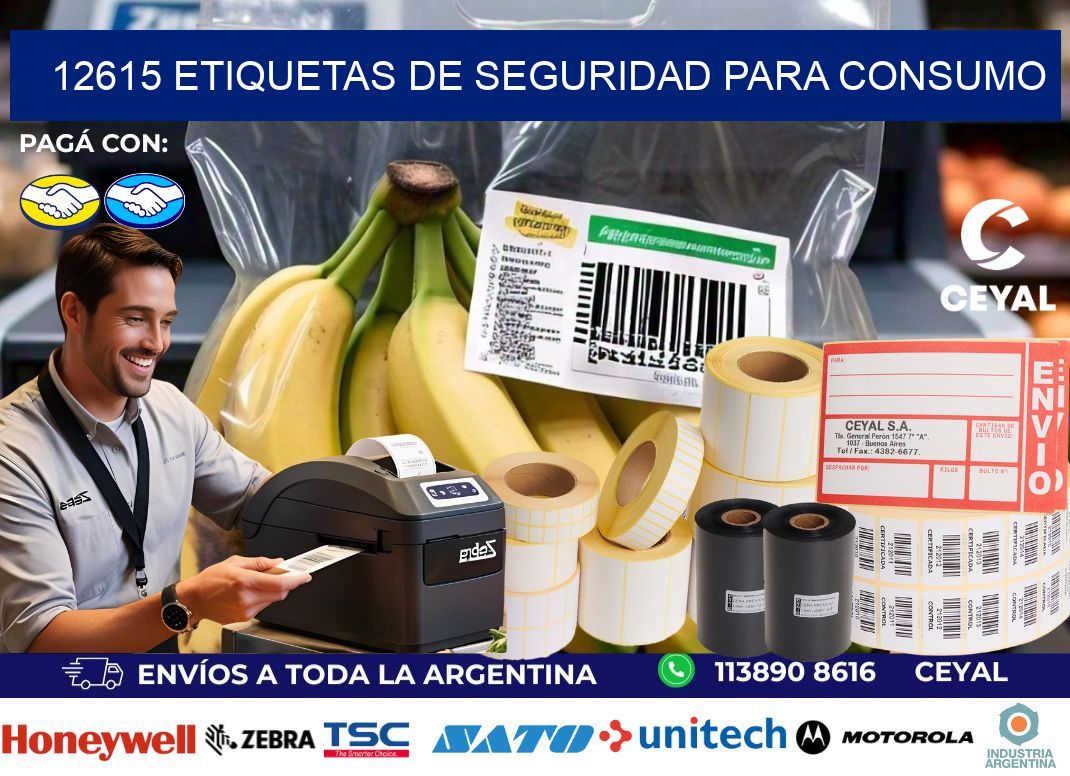 12615 Etiquetas de seguridad para consumo
