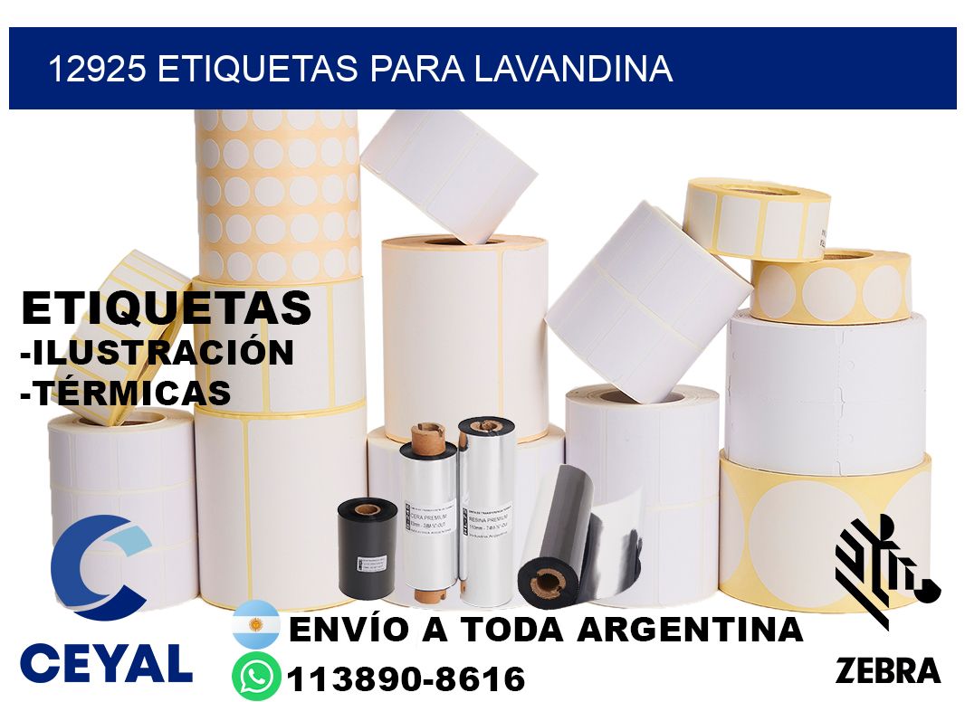 12925 Etiquetas para lavandina