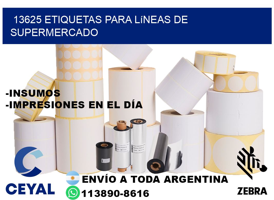 13625 Etiquetas para líneas de supermercado