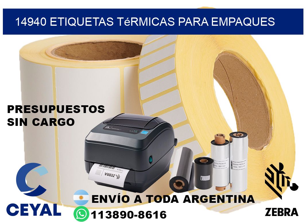 14940 Etiquetas térmicas para empaques