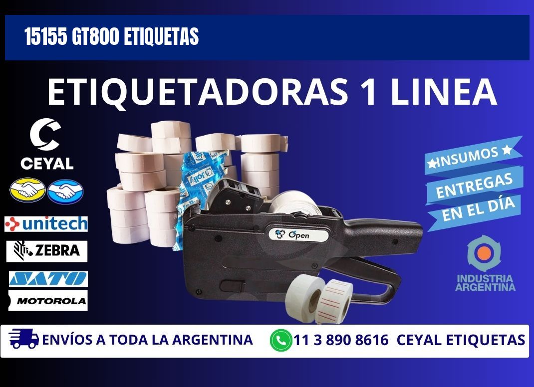 15155 GT800 etiquetas