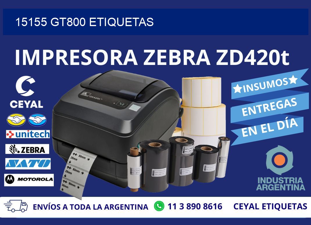 15155 GT800 etiquetas