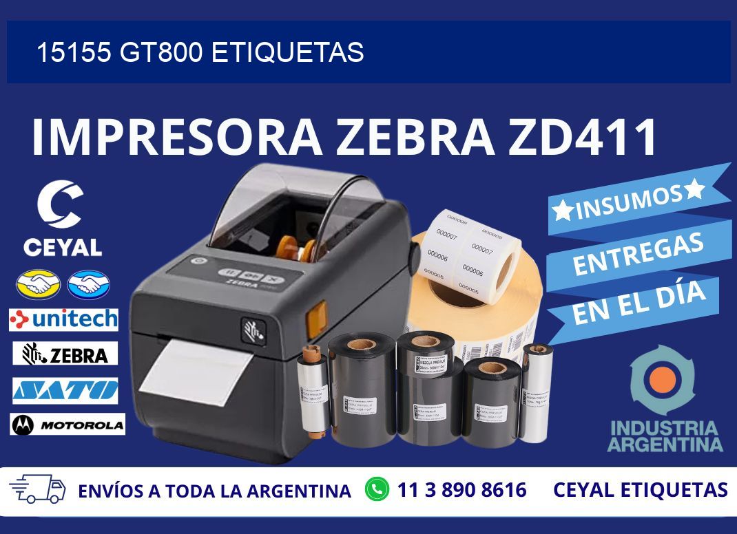 15155 GT800 etiquetas