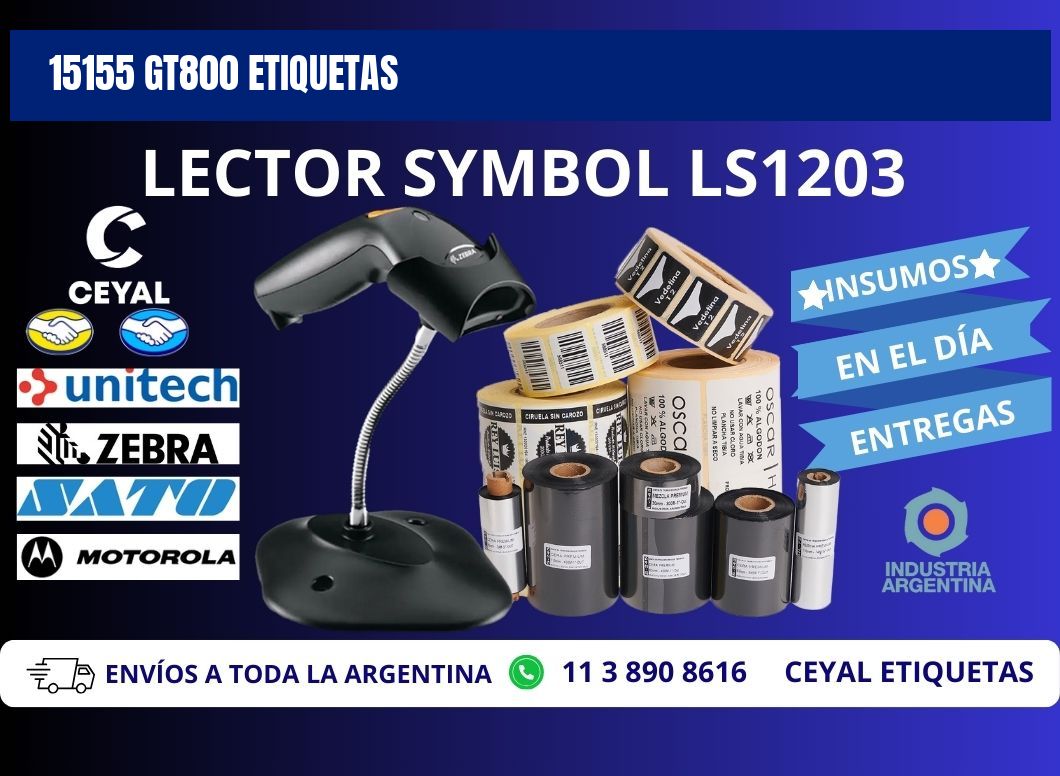 15155 GT800 etiquetas