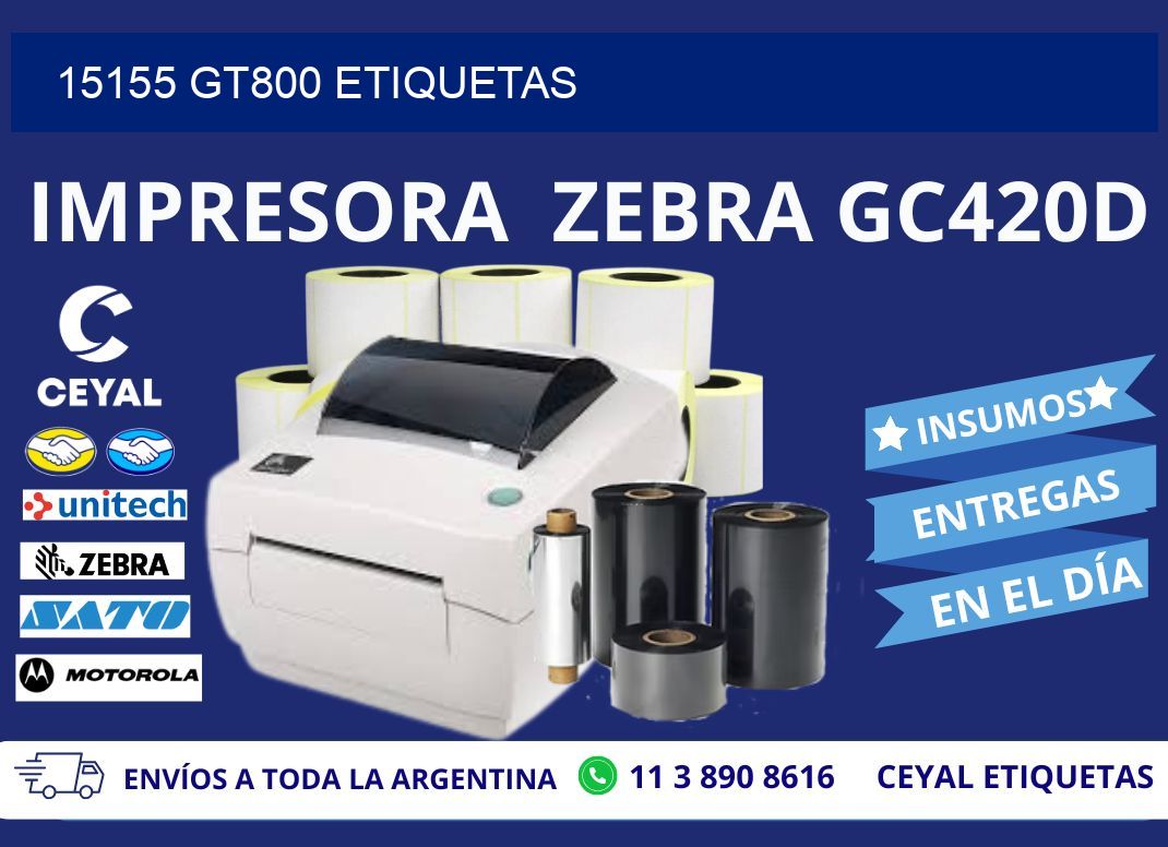 15155 GT800 etiquetas