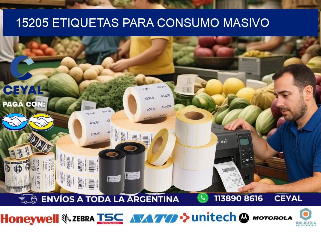 15205 Etiquetas para consumo masivo