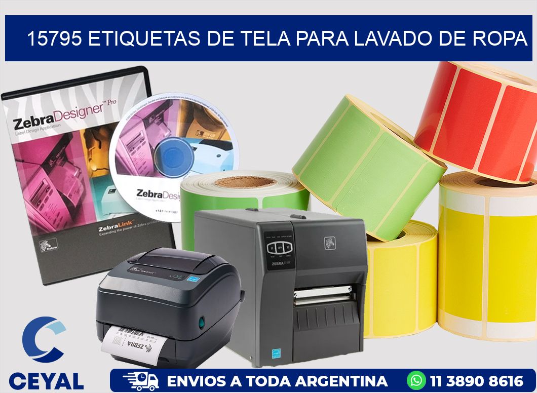 15795 Etiquetas de tela para lavado de ropa