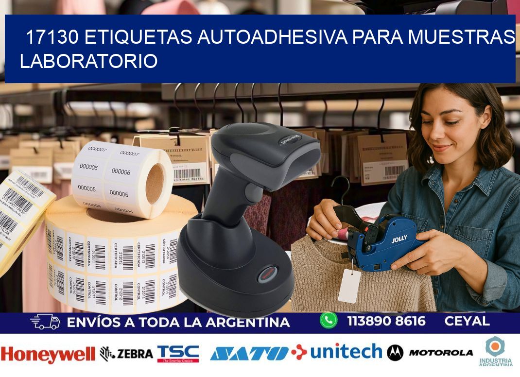 17130 etiquetas autoadhesiva para muestras laboratorio