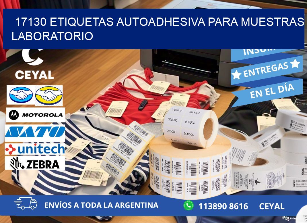 17130 etiquetas autoadhesiva para muestras laboratorio