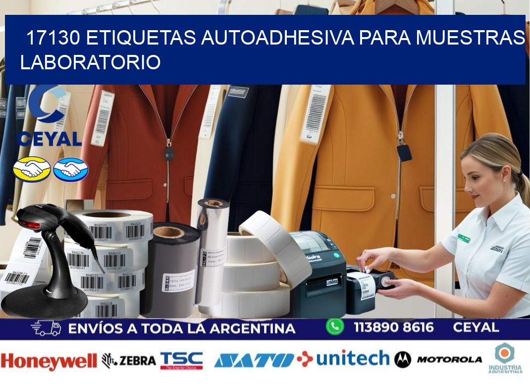 17130 etiquetas autoadhesiva para muestras laboratorio