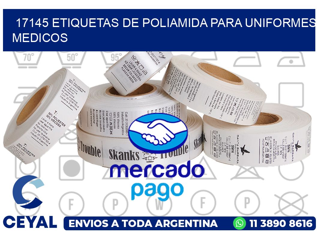 17145 Etiquetas de poliamida para uniformes medicos