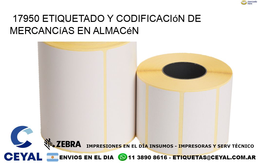 17950 Etiquetado y codificación de mercancías en almacén