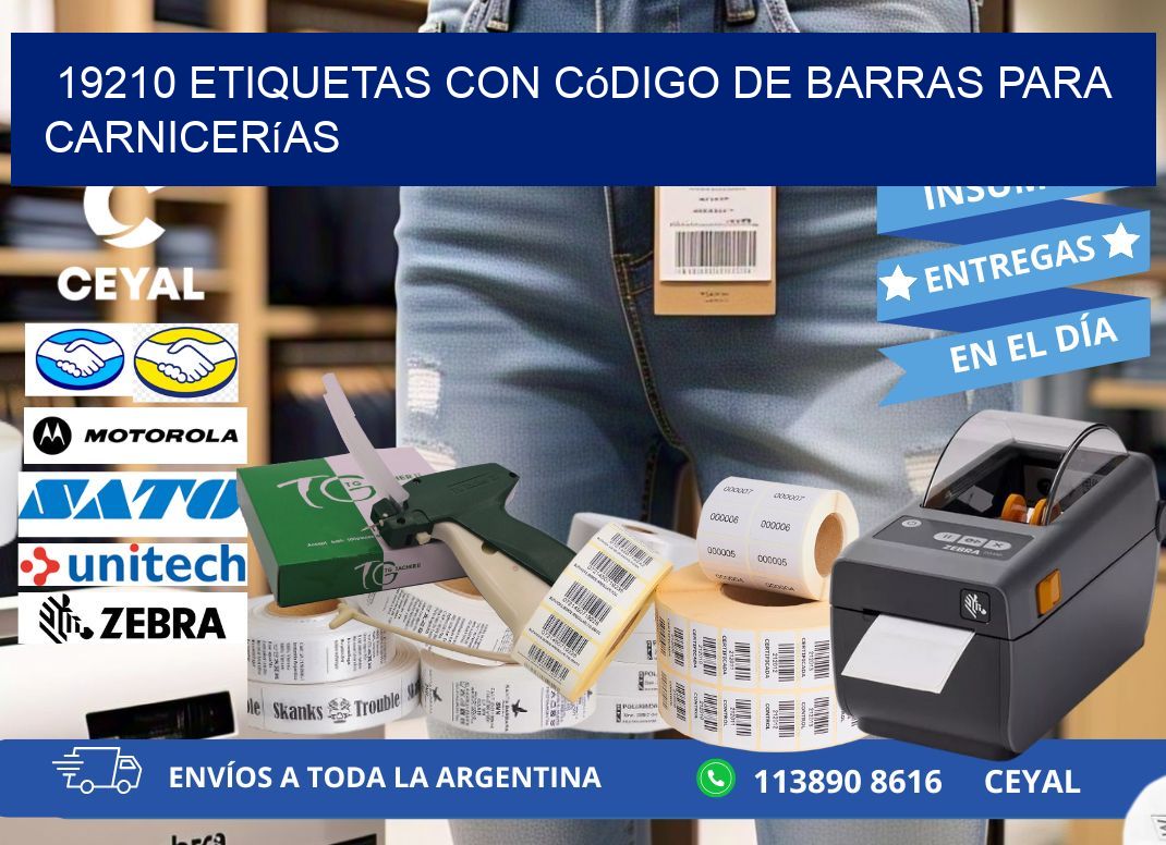 19210 etiquetas con código de barras para carnicerías