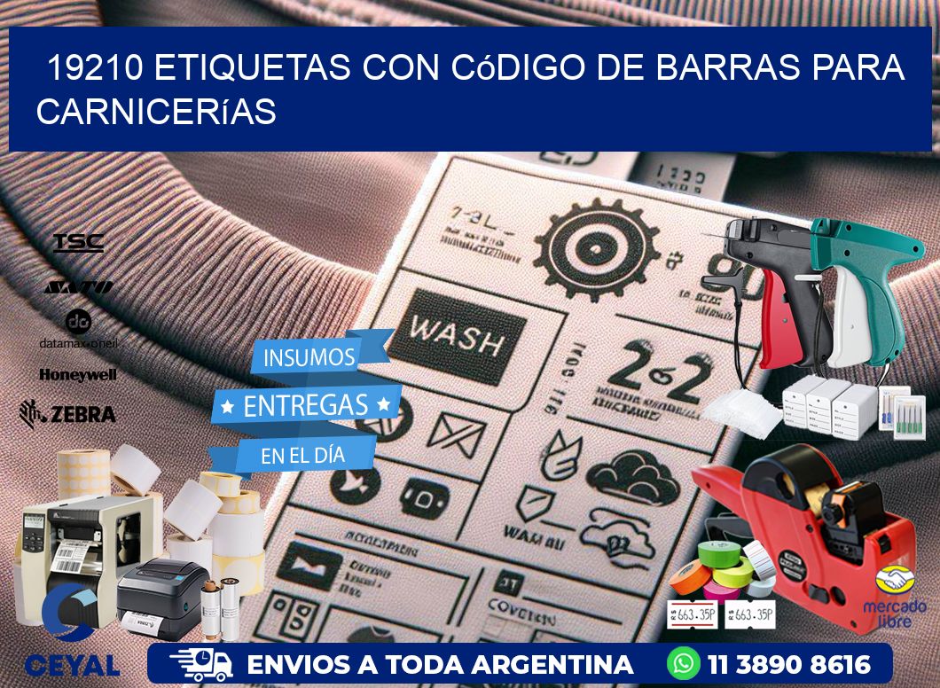 19210 etiquetas con código de barras para carnicerías
