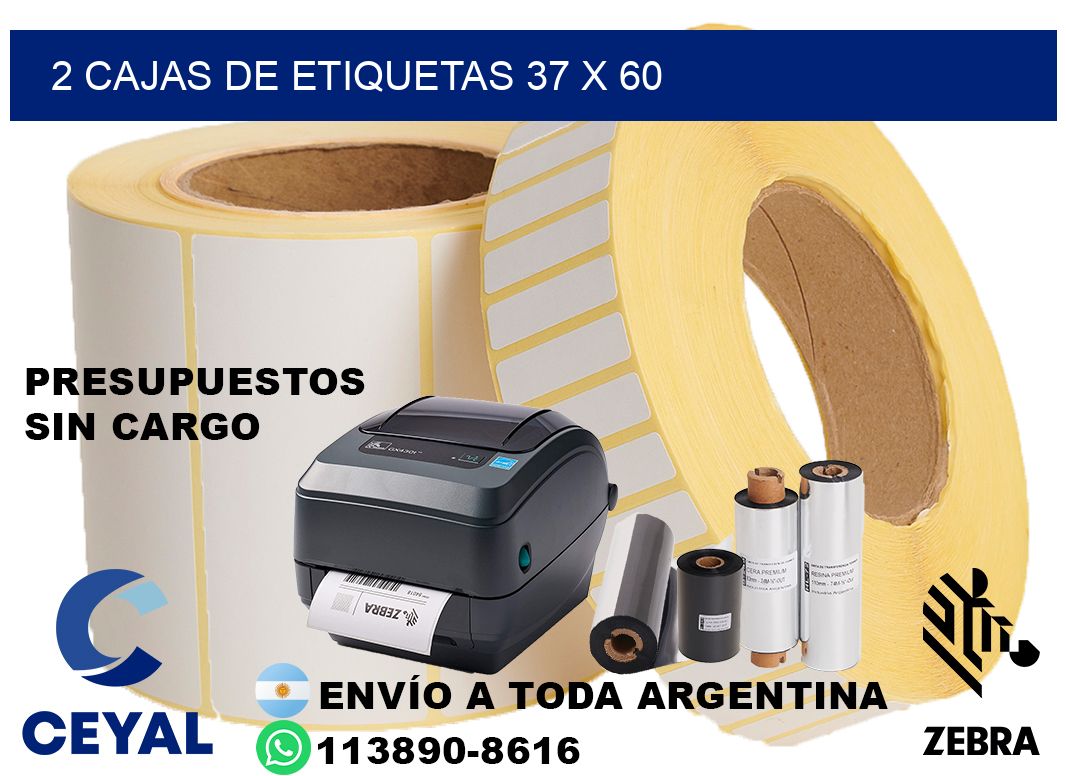 2 cajas de etiquetas 37 x 60