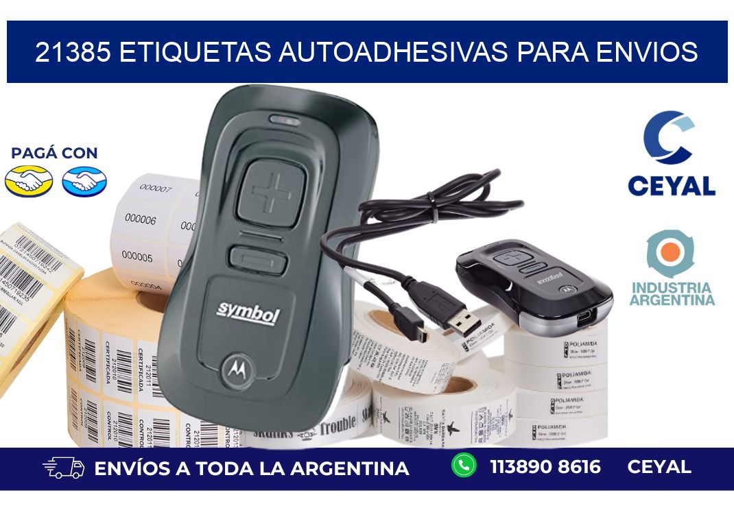 21385 etiquetas autoadhesivas para envios