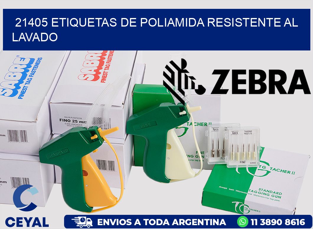 21405 Etiquetas de poliamida resistente al lavado