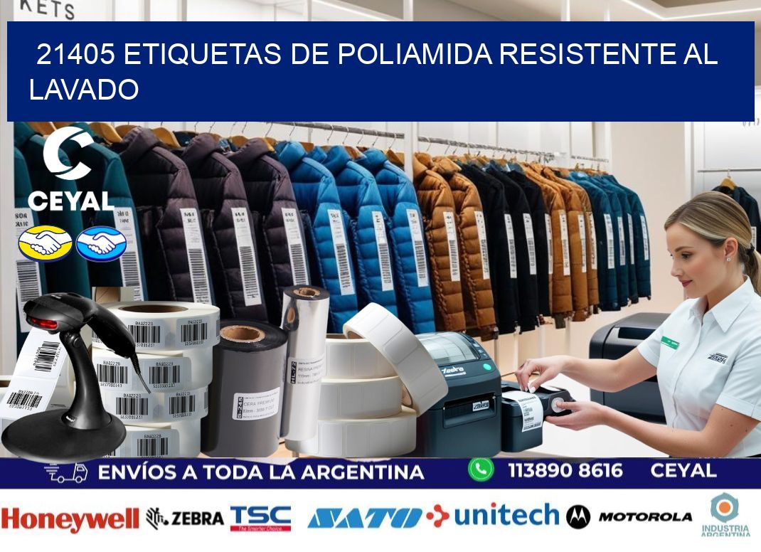 21405 Etiquetas de poliamida resistente al lavado