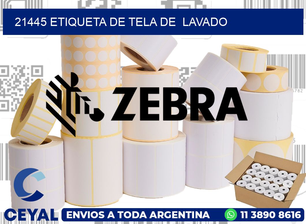 21445 etiqueta de tela de  lavado