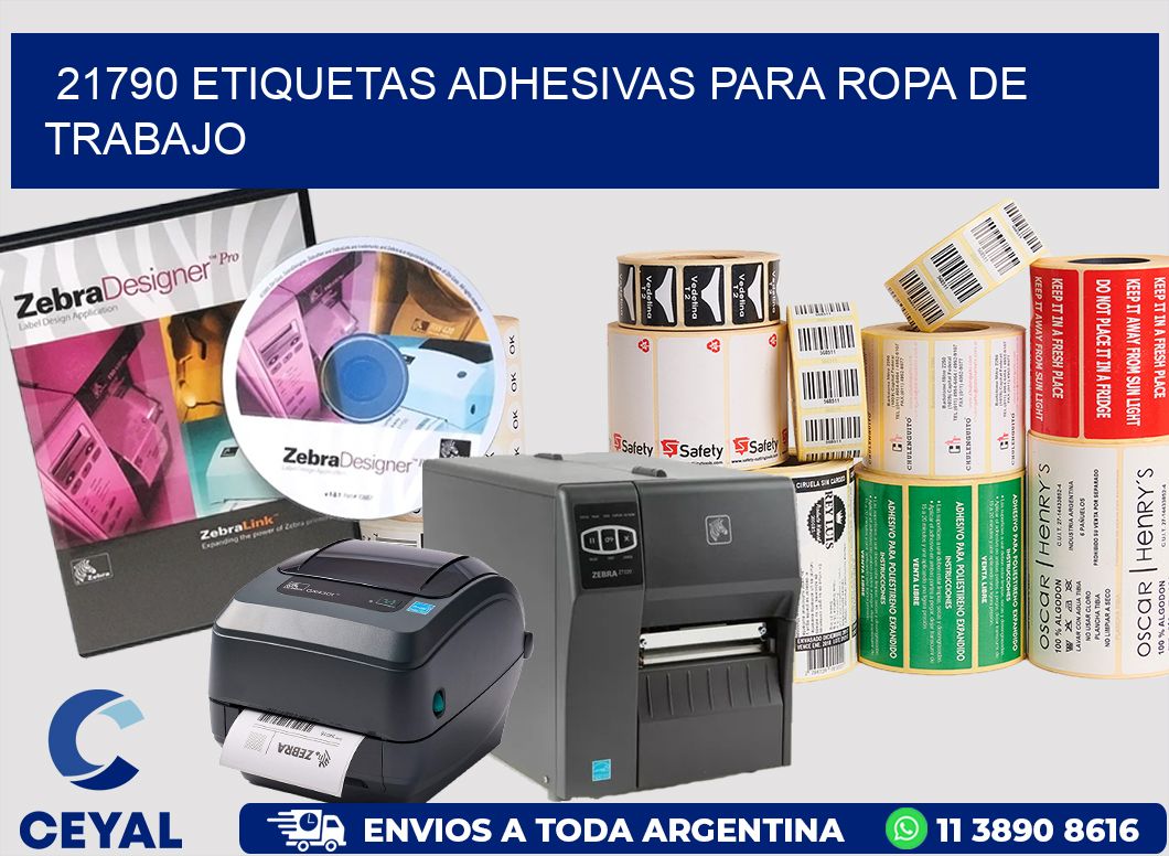 21790 Etiquetas adhesivas para ropa de trabajo