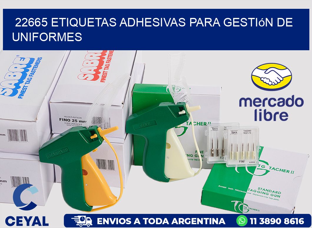 22665 Etiquetas adhesivas para gestión de uniformes