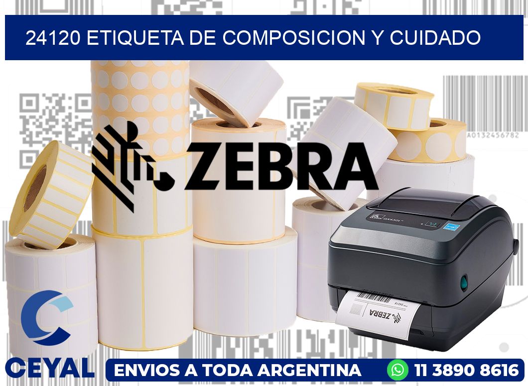 24120 etiqueta de composicion y cuidado