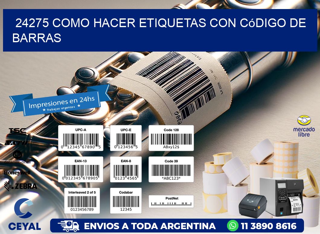 24275 Como hacer etiquetas con código de barras