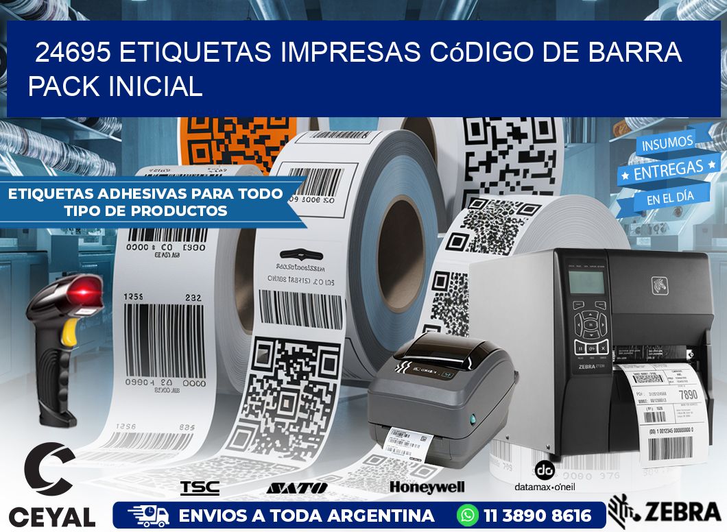 24695 Etiquetas Impresas código De Barra Pack Inicial